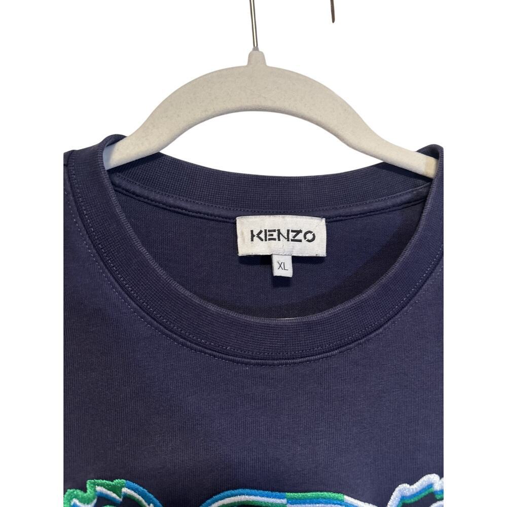 Kenzo XL Navy Blue Embroidered Tiger T-Shirt - Picture 3 of 7